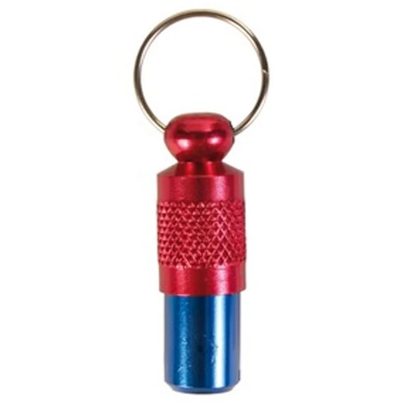 Trixie Blue/Red Metal Dog ID Tube