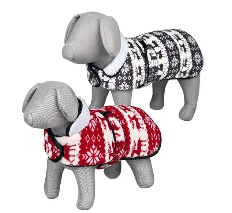 Trixie Christmas Dog Coat Santa, 25cm, Red/White Or Grey/White