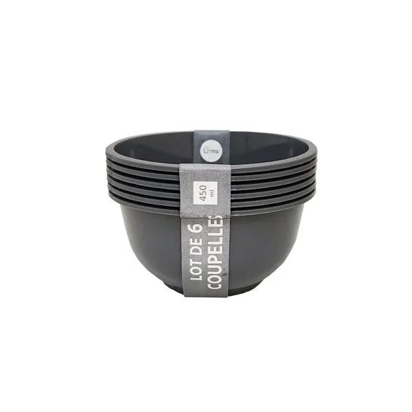 Urban Living Plastic Grey Cups 6 Pack