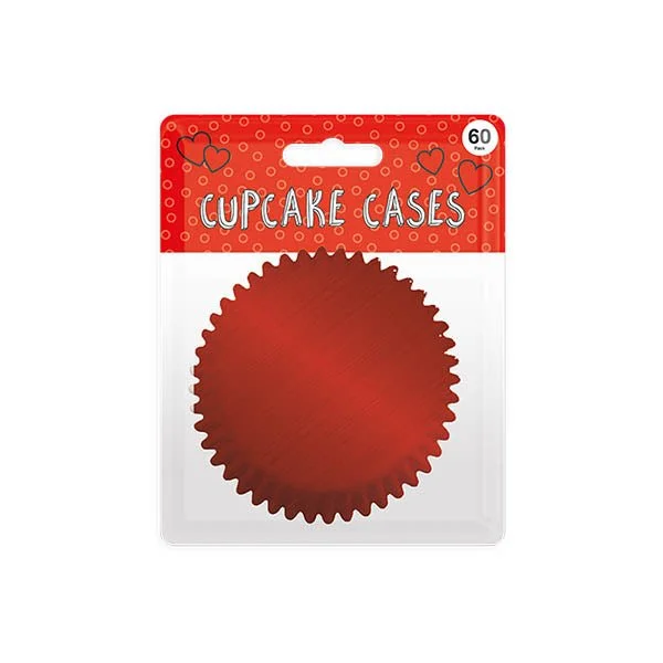 Red Metallic Cupcake Cases