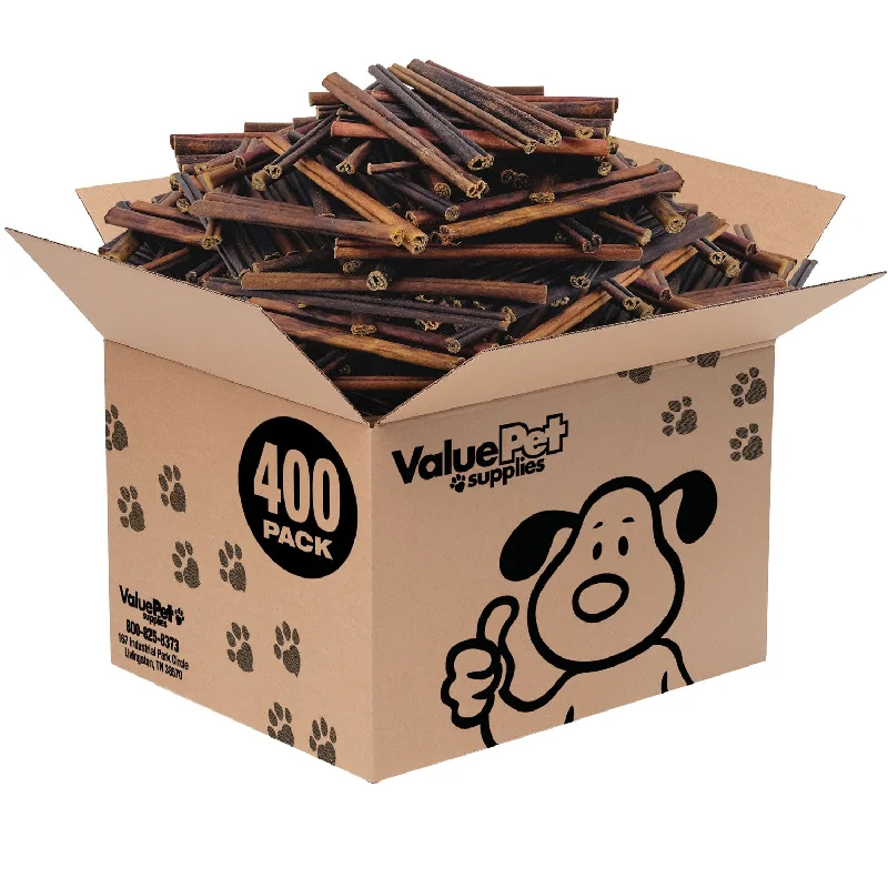 ValueBull Collagen Sticks, Beef Small Dog Chews, Extra Thin 6 Inch, 400 Count WHOLESALE PACK