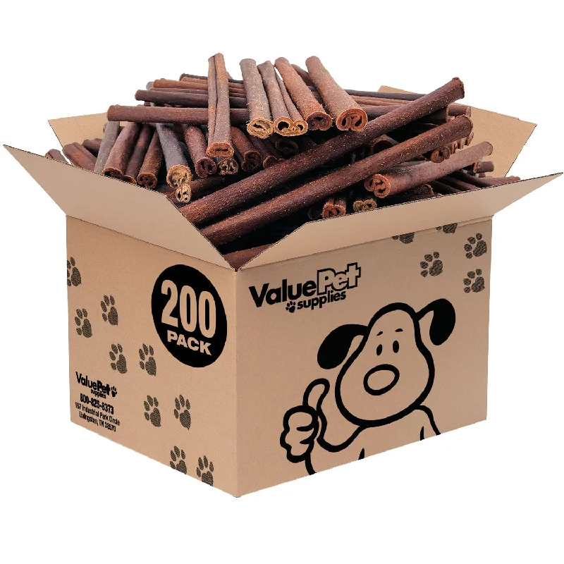 ValueBull USA Collagen Sticks, Premium Beef Dog Chews, Thick 12 Inch, 200 Count BULK PACK