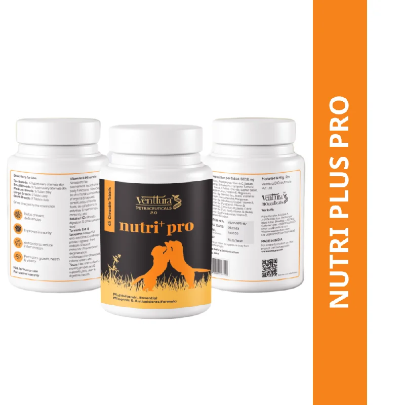 Venttura Nutri Plus Pro Multi Vitamin Chewable Tablets for Dogs