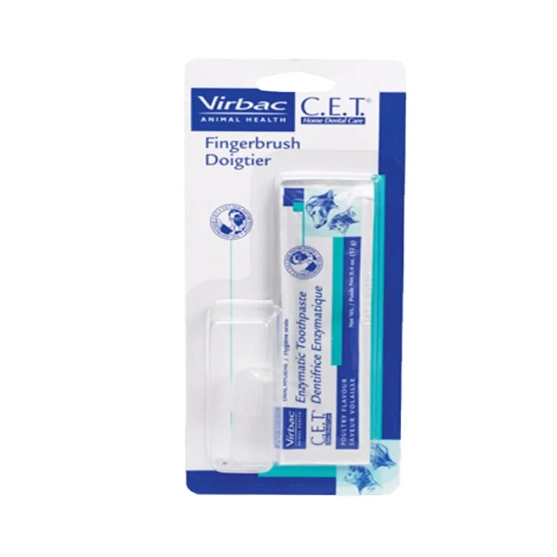 Virbac CET Fingerbrush with Poultry Toothpaste Pet Oral Care Supplies