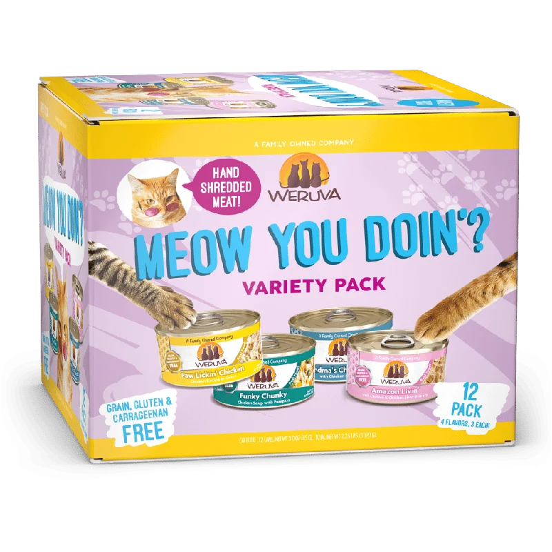 WERUVA Meow You Doin'? Variety Pack, 12 X 85g (3oz)